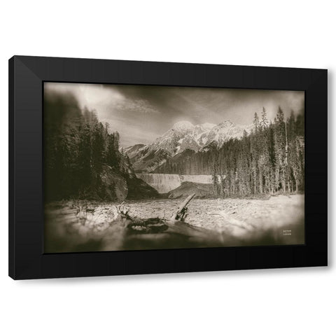 Hike to the Falls Black Modern Wood Framed Art Print by Larson, Nathan