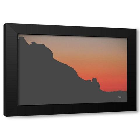 Make Me Your Sunset I Black Modern Wood Framed Art Print with Double Matting by Larson, Nathan