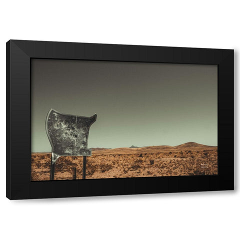 Welcome I Black Modern Wood Framed Art Print with Double Matting by Larson, Nathan