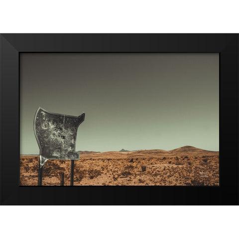 Welcome I Black Modern Wood Framed Art Print by Larson, Nathan