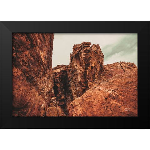 Welcome V Black Modern Wood Framed Art Print by Larson, Nathan
