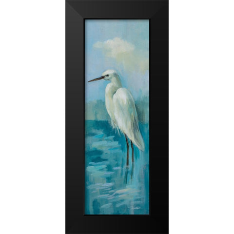 Heron II Black Modern Wood Framed Art Print by Vassileva, Silvia