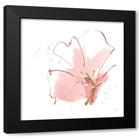 Floral Blossom II Black Modern Wood Framed Art Print by Paschke, Chris