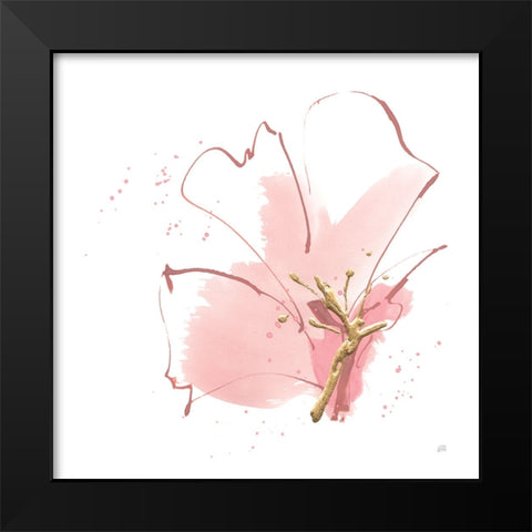 Floral Blossom II Black Modern Wood Framed Art Print by Paschke, Chris