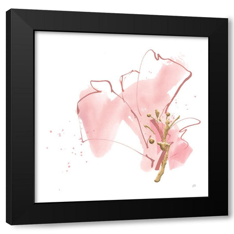 Floral Blossom III Black Modern Wood Framed Art Print by Paschke, Chris
