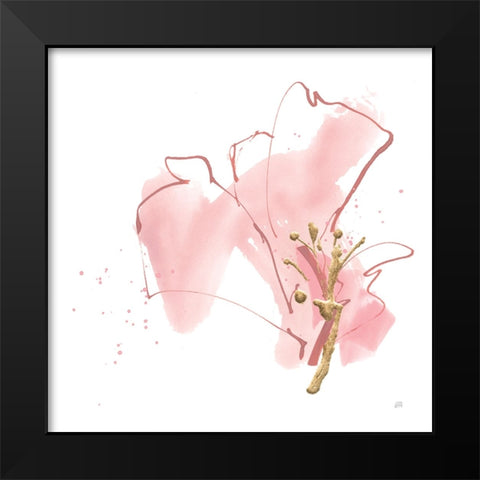 Floral Blossom III Black Modern Wood Framed Art Print by Paschke, Chris