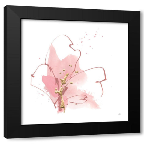 Floral Blossom IV Black Modern Wood Framed Art Print with Double Matting by Paschke, Chris