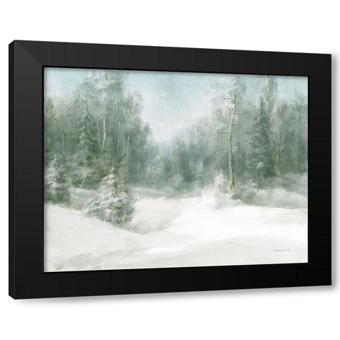 Peaceful Holiday Black Modern Wood Framed Art Print with Double Matting by Nai, Danhui