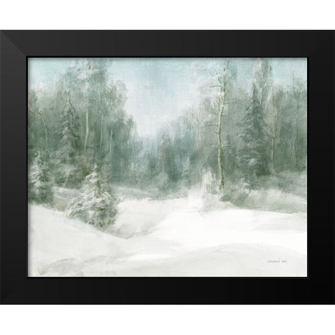 Peaceful Holiday Black Modern Wood Framed Art Print by Nai, Danhui