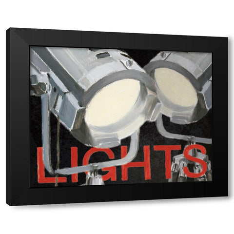 Lights Camera Action I Black Modern Wood Framed Art Print by Fabiano, Marco