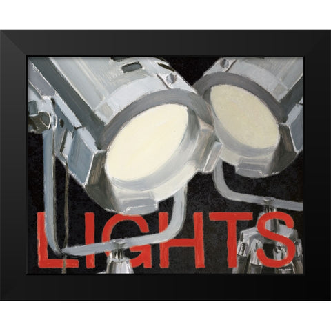 Lights Camera Action I Black Modern Wood Framed Art Print by Fabiano, Marco