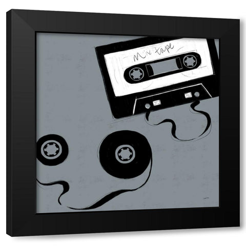 Musical Abstract IV Black Modern Wood Framed Art Print by York, Leah