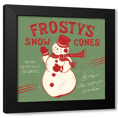 Christmas Nostalgia II Black Modern Wood Framed Art Print with Double Matting by York, Leah