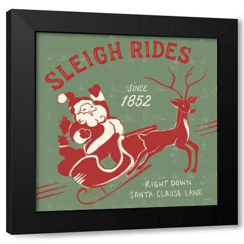 Christmas Nostalgia III Black Modern Wood Framed Art Print with Double Matting by York, Leah