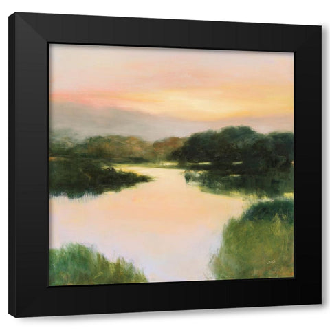 Mirror Lake Black Modern Wood Framed Art Print with Double Matting by Purinton, Julia