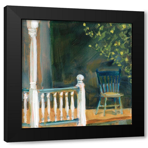 Porch Shadows Black Modern Wood Framed Art Print with Double Matting by Schlabach, Sue