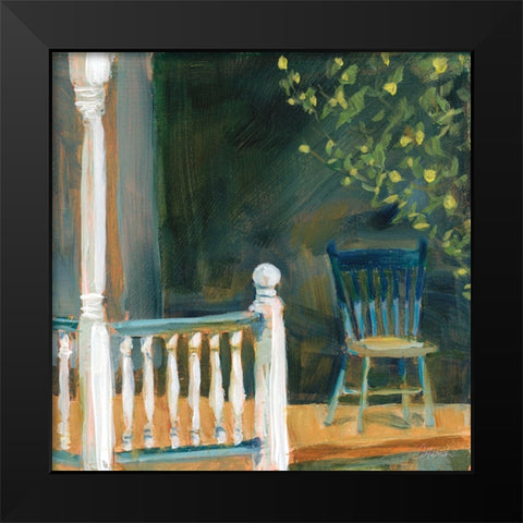 Porch Shadows Black Modern Wood Framed Art Print by Schlabach, Sue