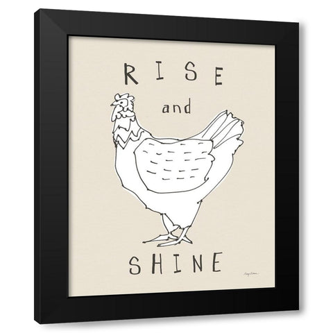 Roost II Black Modern Wood Framed Art Print with Double Matting by Tillmon, Avery