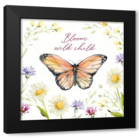 Wild for Wildflowers VI Black Modern Wood Framed Art Print by Pete, Katrina