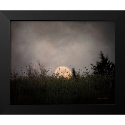 The Prairie Moon Black Modern Wood Framed Art Print by Van Swearingen, Debra