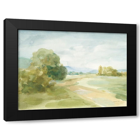 Gentle World I Black Modern Wood Framed Art Print with Double Matting by Nai, Danhui