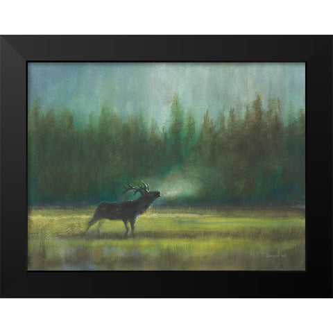 Voice of the Wild Black Modern Wood Framed Art Print by Nai, Danhui