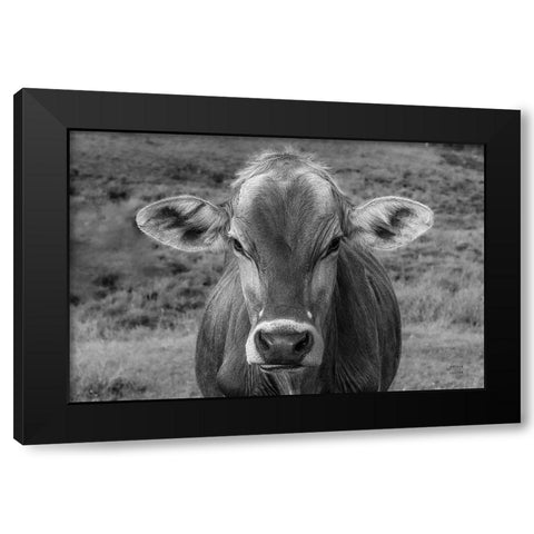 Dairy Barn BW Black Modern Wood Framed Art Print by Larson, Nathan