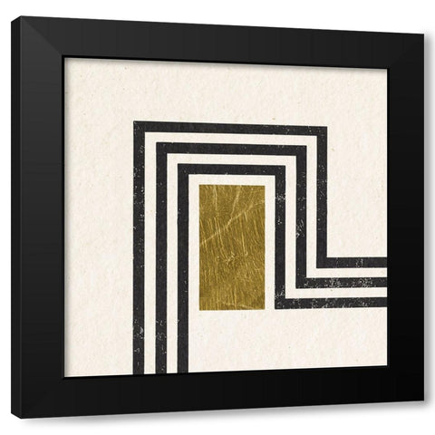 Path II Black Modern Wood Framed Art Print with Double Matting by Hershey, Moira