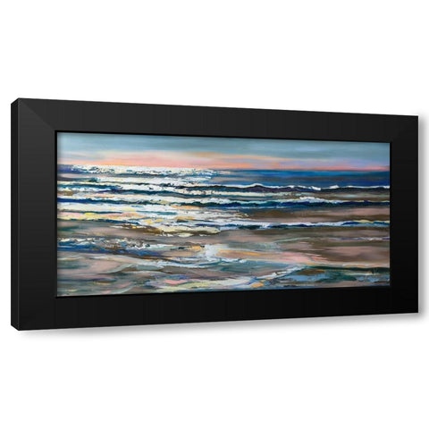 Shimmer Black Modern Wood Framed Art Print with Double Matting by Vertentes, Jeanette