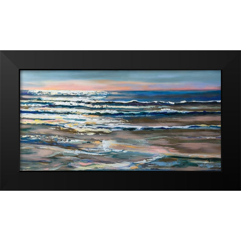 Shimmer Black Modern Wood Framed Art Print by Vertentes, Jeanette