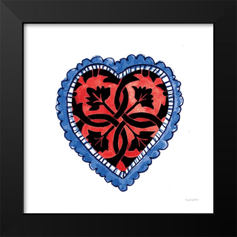 Sacred Heart IV Black Modern Wood Framed Art Print by Charro, Mercedes Lopez