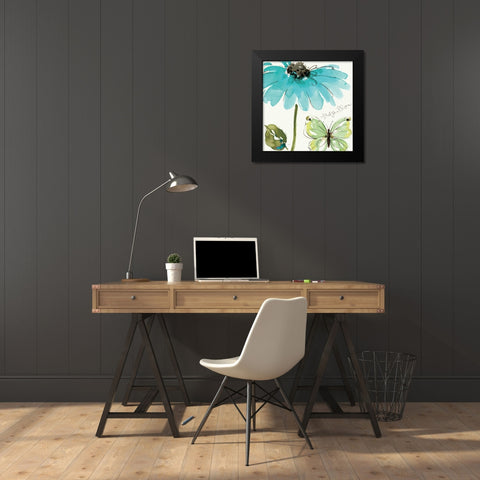 Morning Dew I Black Modern Wood Framed Art Print by Pela Studio