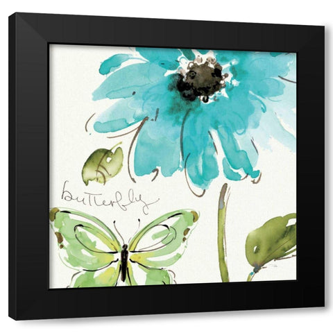 Morning Dew II Black Modern Wood Framed Art Print by Pela Studio
