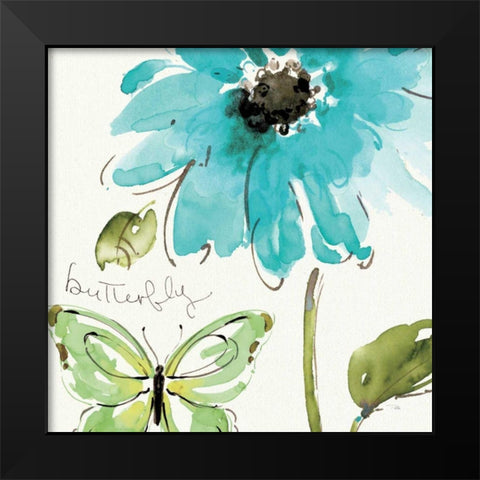 Morning Dew II Black Modern Wood Framed Art Print by Pela Studio