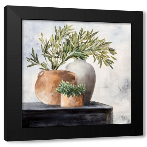 Calm Still Life Dark I Black Modern Wood Framed Art Print by Purinton, Julia