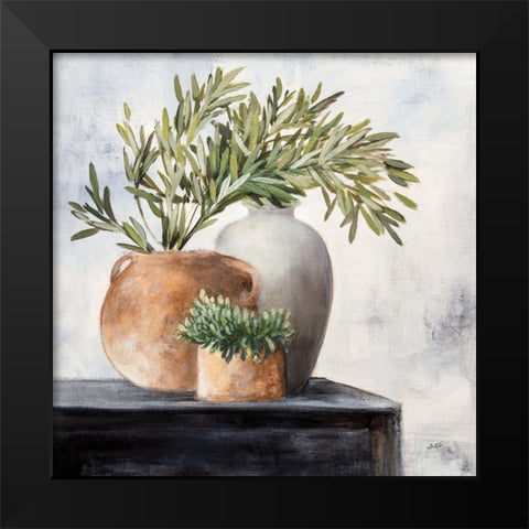 Calm Still Life Dark I Black Modern Wood Framed Art Print by Purinton, Julia