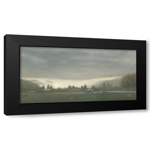 December Landscape II Black Modern Wood Framed Art Print by Wellington Studio