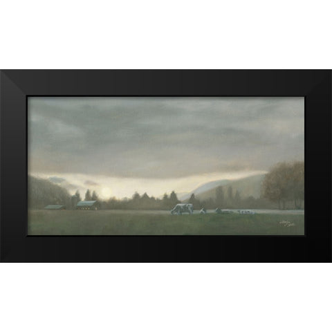 December Landscape II Black Modern Wood Framed Art Print by Wellington Studio