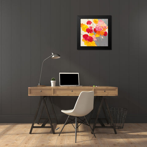 Magenta Bloom II Black Modern Wood Framed Art Print by Vassileva, Silvia