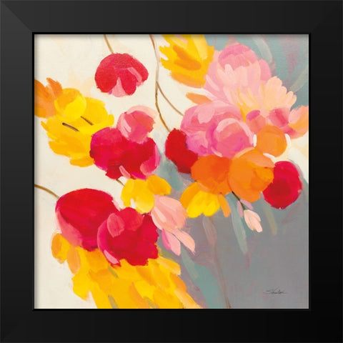 Magenta Bloom II Black Modern Wood Framed Art Print by Vassileva, Silvia