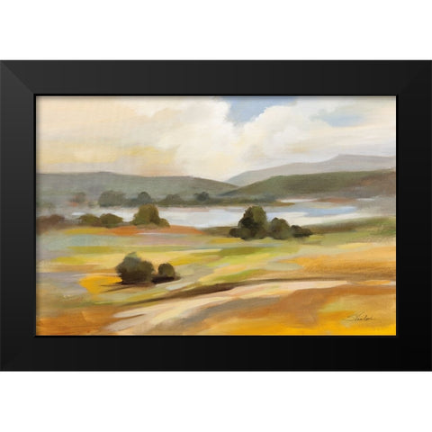 Tranquil Landscape Black Modern Wood Framed Art Print by Vassileva, Silvia