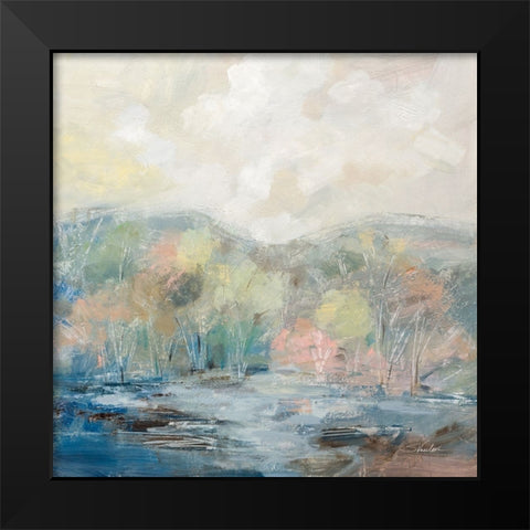 Spring Tale Black Modern Wood Framed Art Print by Vassileva, Silvia