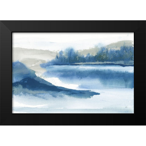 Blue Fog I Black Modern Wood Framed Art Print by Paschke, Chris