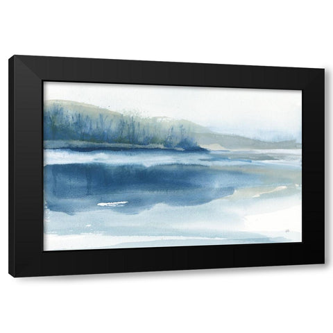 Blue Fog II Black Modern Wood Framed Art Print by Paschke, Chris
