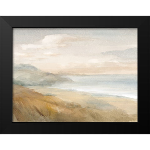 Misty on the Headlands Black Modern Wood Framed Art Print by Nai, Danhui