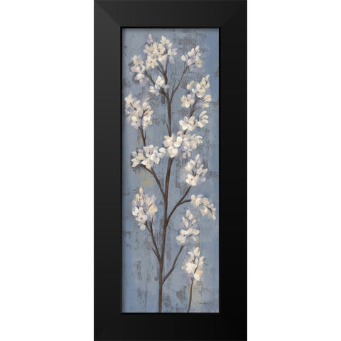 Almond Branch I on Slate Blue Black Modern Wood Framed Art Print by Vassileva, Silvia