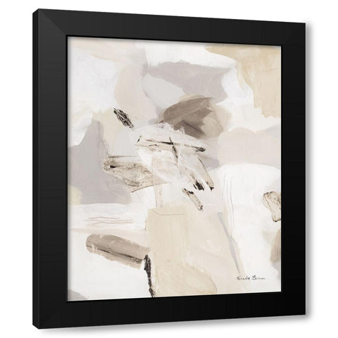 Muted I Black Modern Wood Framed Art Print by Zaman, Farida