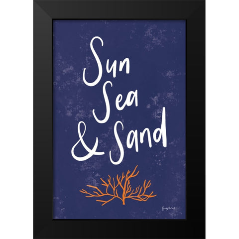 Just Beachy I Black Modern Wood Framed Art Print by Thorns, Becky