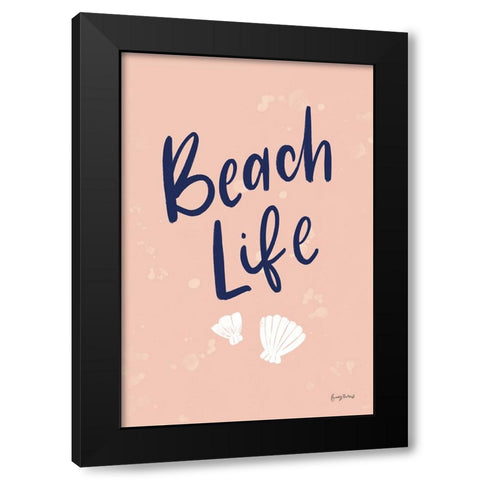 Just Beachy II Black Modern Wood Framed Art Print with Double Matting by Thorns, Becky