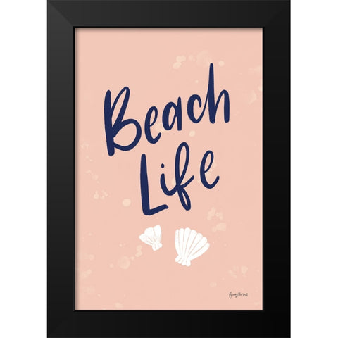 Just Beachy II Black Modern Wood Framed Art Print by Thorns, Becky